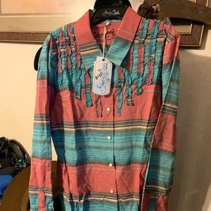 Sheri cervi pearl snap shirt